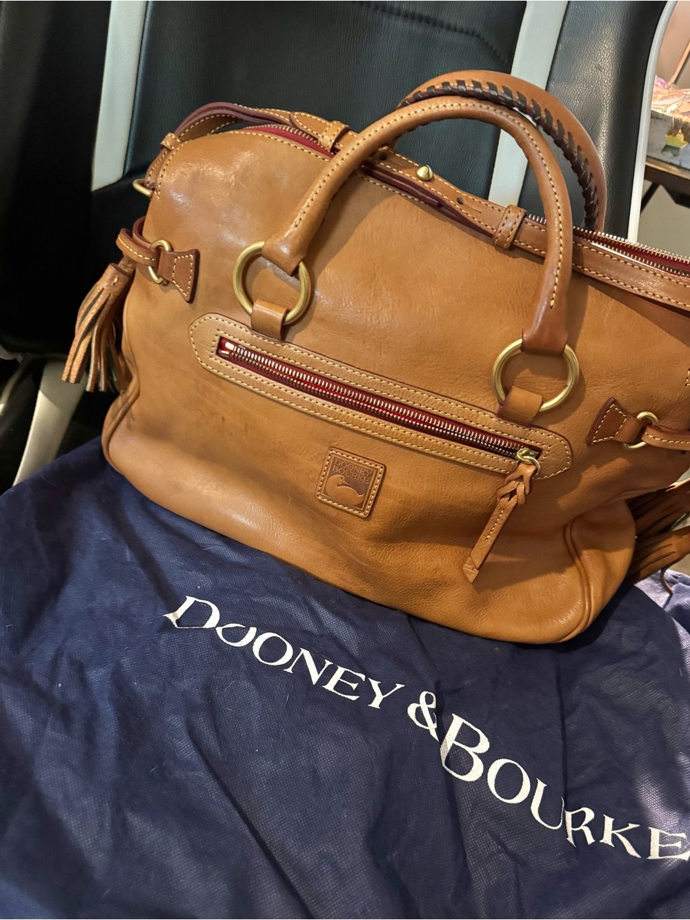 Dooney & Bourke  Leather Double-Pocket Satchel Brand New - Picture 2 of 4